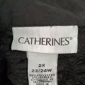 Catherines Classic Black Blouse 2X